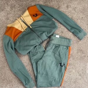TRUE RELIGION Green and Orange Tracksuit